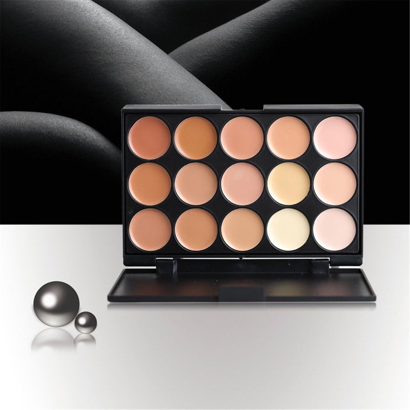 FantasyDay Cream Concealer Palette, 15 Colors, Full Hydrating Coverage, Corrects Dark Circles, Acne Blemish #2 - Image 4